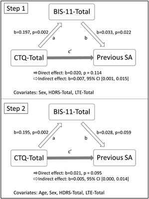 The Mediating Role of Impulsivity in the Relationship Between Suicidal Behavior and Early Traumatic Experiences in Depressed Subjects